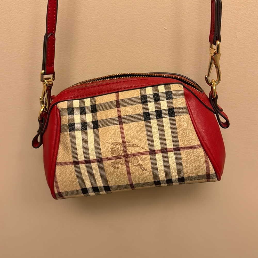 Burberry Haymarket Check small crossbody bag